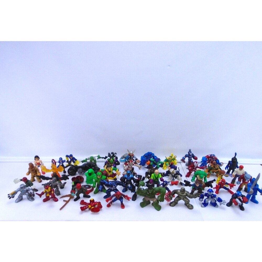 Huge Marvel Super Hero Squad Figures Lot Hasbro Playskool Avengers Spider-Man DC